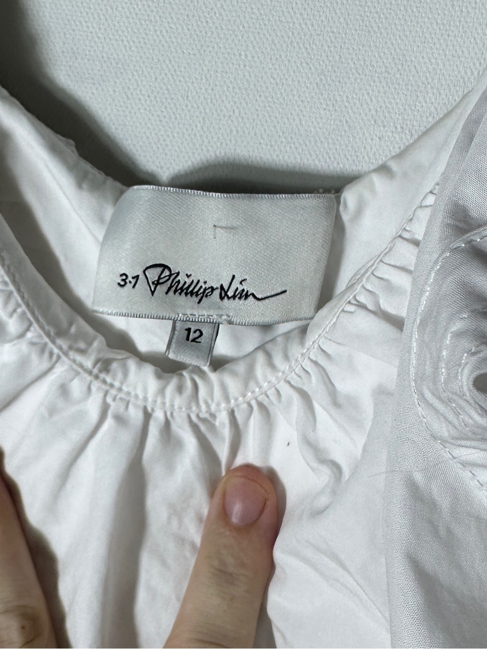 3.1 Phillip Lim White Ruffle Tie-Shoulder Mini Dress - Picture 3 of 4